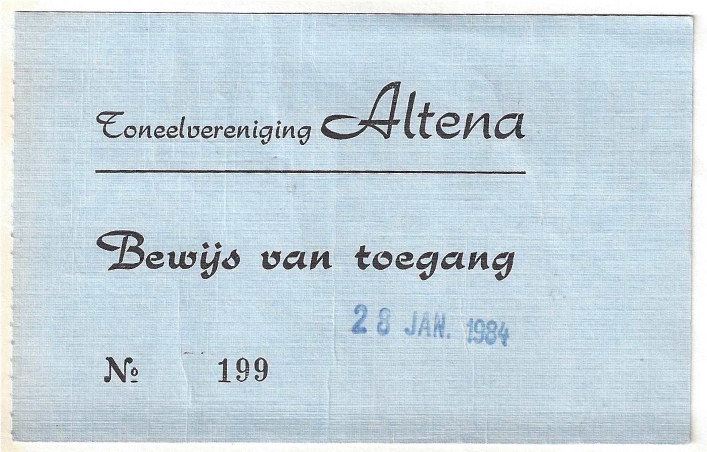 Altena toneel 1984 toegang